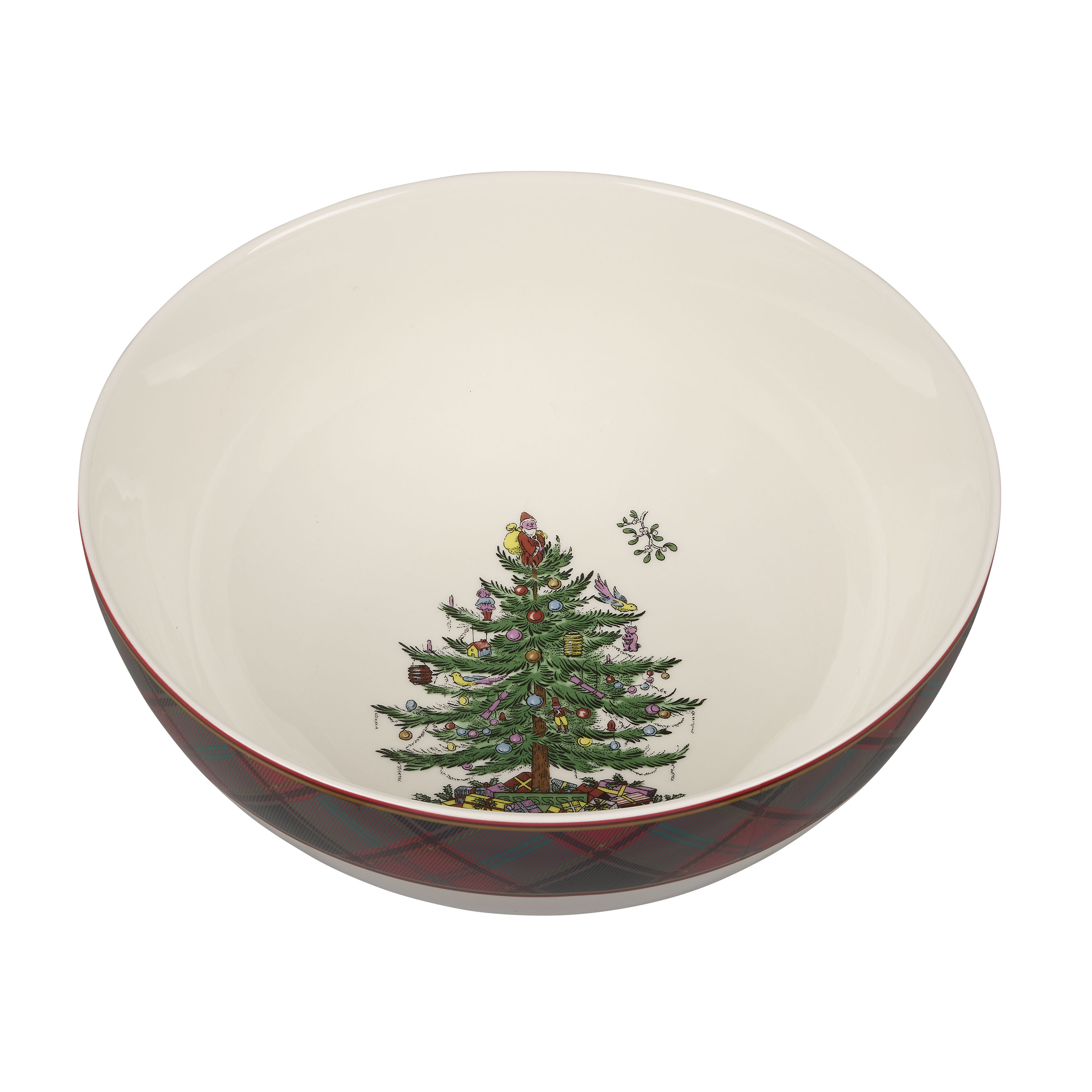 Christmas Tree Tartan 10 Inch Serving Bowl image number null